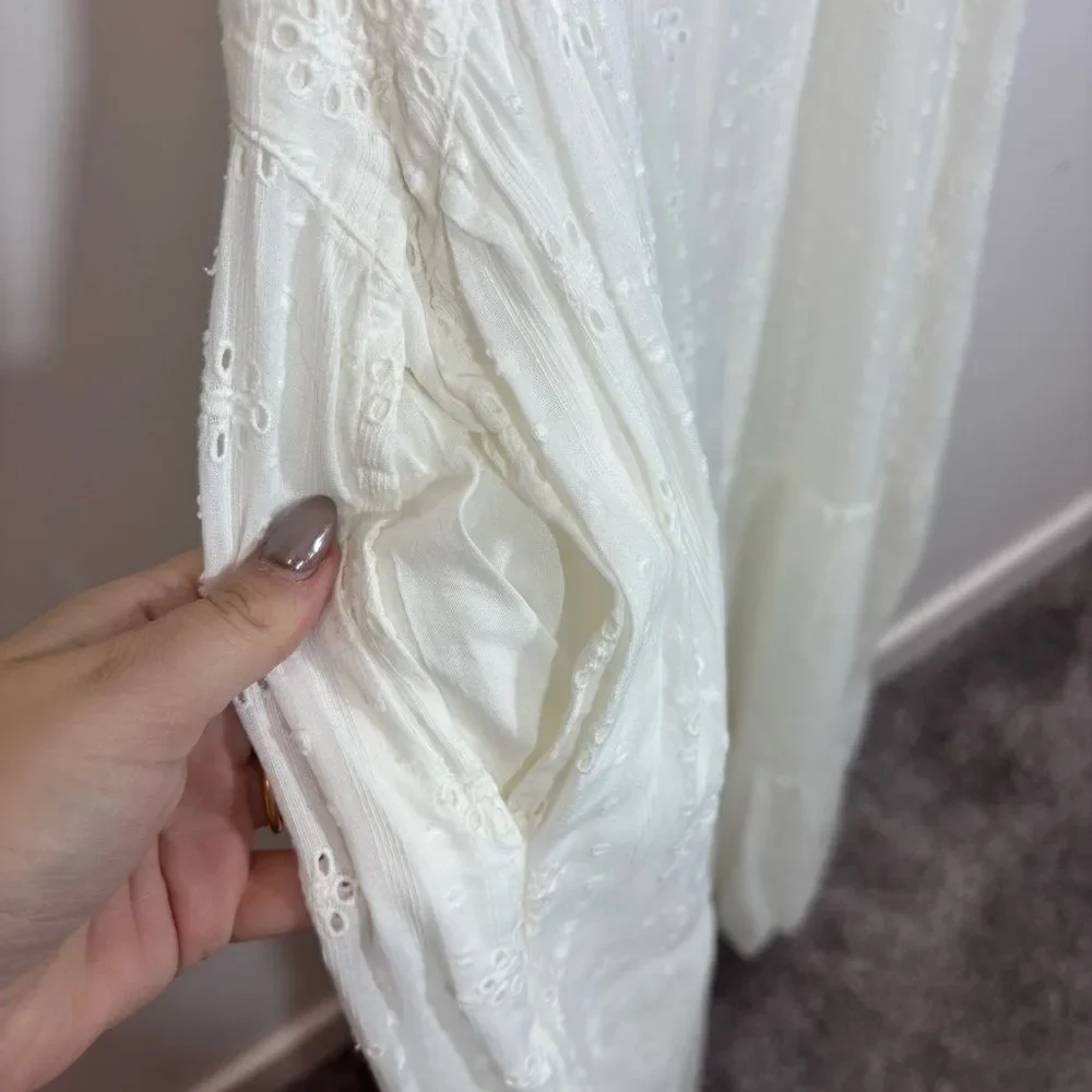 Sundance White Eyelet Arezzo Dress NEW Size Large - Picture 9 of 13